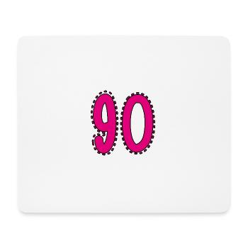 90. 90 JAHRE. 90. JAHRESTAG. 90-JÄHRIGES JUBILÄUM. - Mousepad (Querformat) - Weiß - Vorne