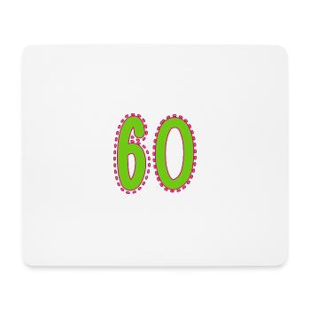 60. 60 JAHRE. 60. JAHRESTAG. 60. GEBURTSTAG. - Mousepad (Querformat) - Weiß - Vorne