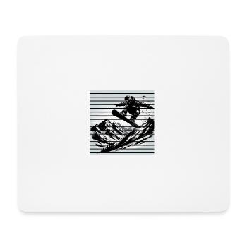 Snowboarder - Mousepad (Querformat) - Weiß - Vorne