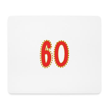 60. 60 JAHRE. 60-JÄHRIGES JUBILÄUM. 60. GEBURTSTAG. - Mousepad (Querformat) - Weiß - Vorne