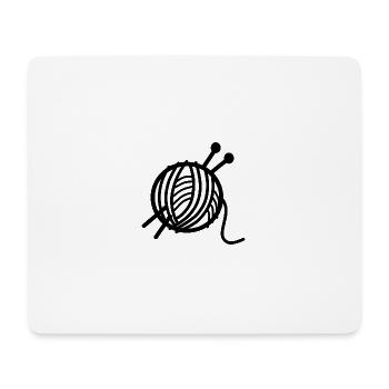 Pelote de laine - Tapis de souris (format paysage) - blanc - Devant