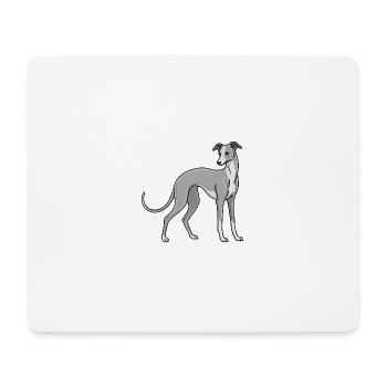 Lévrier italien - Tapis de souris (format paysage) - blanc - Devant