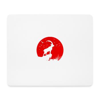 Red Moon and Capricorn - Mouse Pad (horizontal) - white - Front