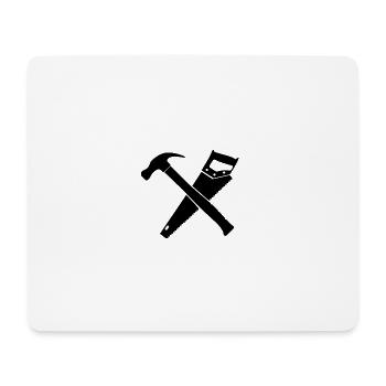 Marteau et sciagesDesign - Tapis de souris (format paysage) - blanc - Devant