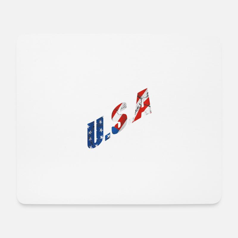 usa - Mousepad (Querformat) - Weiß
