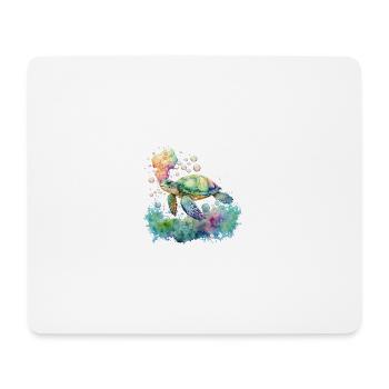 Colorful Turtle - Mousepad (Querformat) - Weiß - Vorne