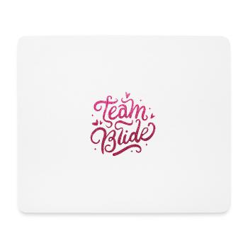 Mariée de l’équipe de l’enterrement de vie de jeune fille en paillettes roses - Tapis de souris (format paysage) - blanc - Devant