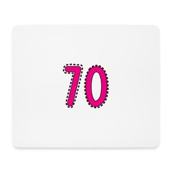 70. 70 JAHRE. 70. JAHRESTAG. 70-JÄHRIGES JUBILÄUM. - Mousepad (Querformat) - Weiß - Vorne