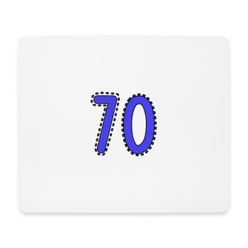 70. 70 JAHRE. 70. JAHRESTAG. 70-JÄHRIGES JUBILÄUM. - Mousepad (Querformat) - Weiß - Vorne
