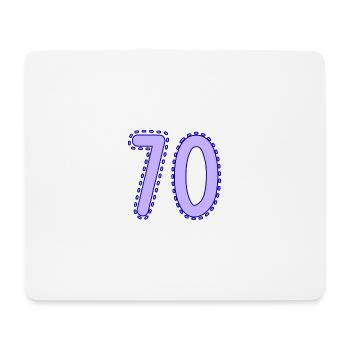 70. 70 JAHRE. 70. JAHRESTAG. 70-JÄHRIGES JUBILÄUM. - Mousepad (Querformat) - Weiß - Vorne