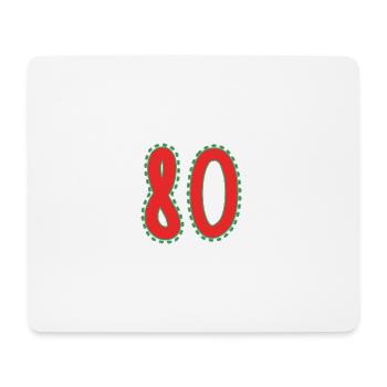 80. 80 YEARS. 80th ANNIVERSARY. 80 YEARS ANNIVERSARY. - Mouse Pad (horizontal) - white - Front