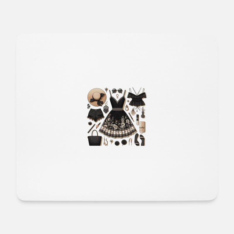 Schwarze Optik. - Mousepad (Querformat) - Weiß