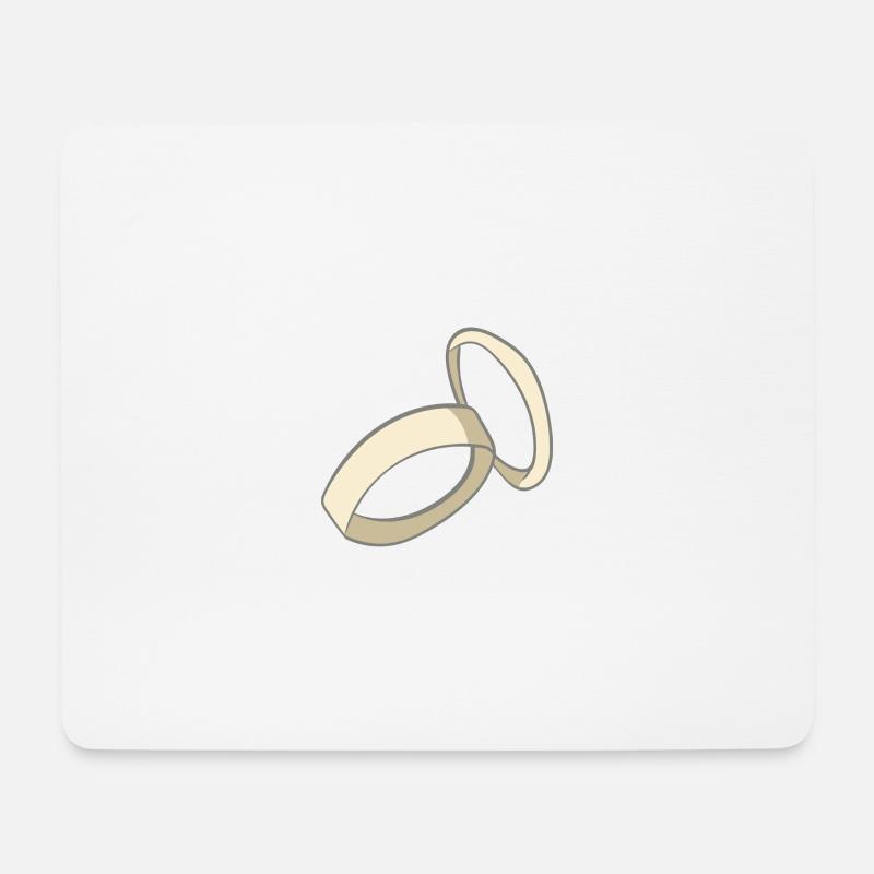 Hochzeit - Mousepad (Querformat) - Weiß