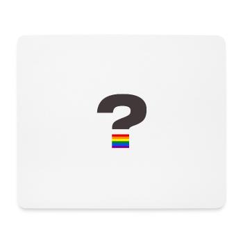 Pride-Fragezeichen-Grafik - Mousepad (Querformat) - Weiß - Vorne