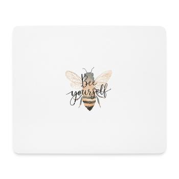 Bee Yourself - Mousepad (Querformat) - Weiß - Vorne