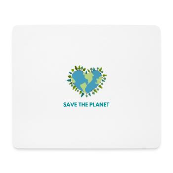 Save The Planet! - Mousepad (Querformat) - Weiß - Vorne