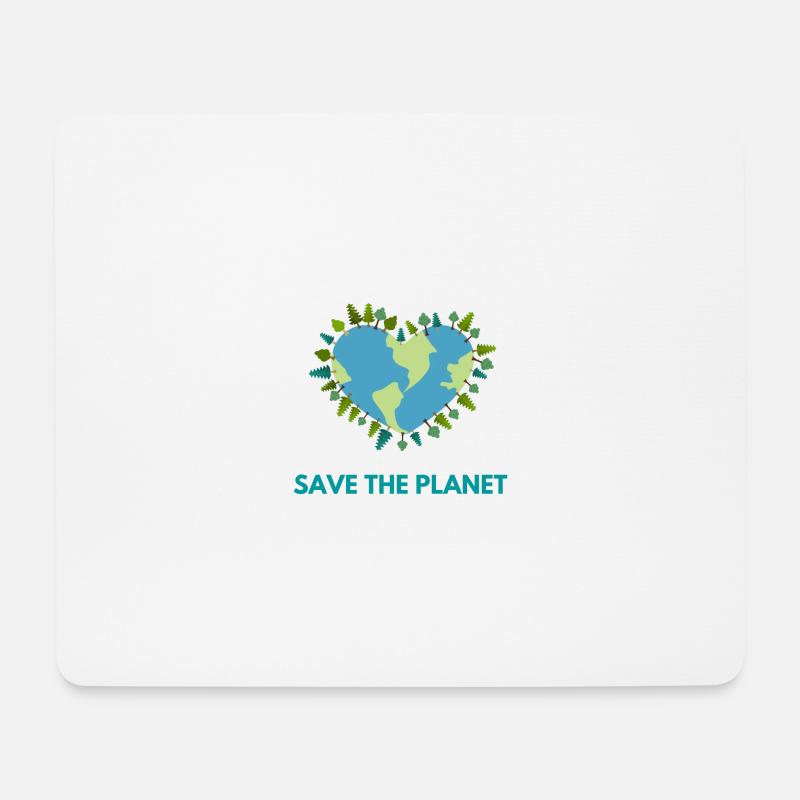 Save The Planet! - Mousepad (Querformat) - Weiß
