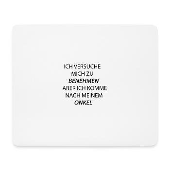 benehmen onkel schwarz - Mousepad (Querformat) - Weiß - Vorne