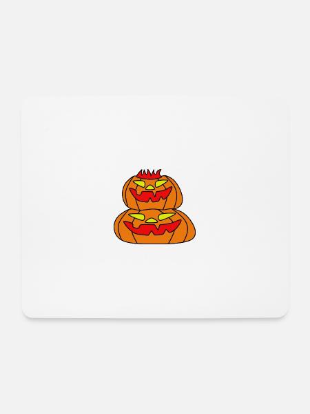 Kürbis - Mousepad (Querformat) - Weiß