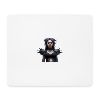 Fille gothique - Tapis de souris (format paysage) - blanc - Devant
