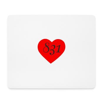 831 Heart 2 - Mouse Pad (horizontal) - white - Front