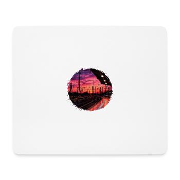 Sunset on the platform - Mouse Pad (horizontal) - white - Front