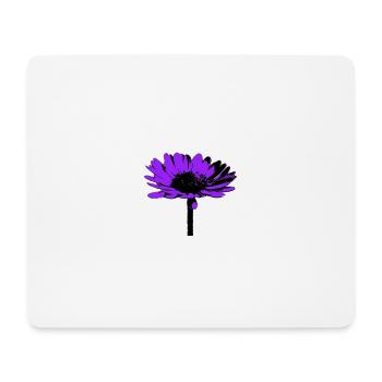 Fleur - Tapis de souris (format paysage) - blanc - Devant
