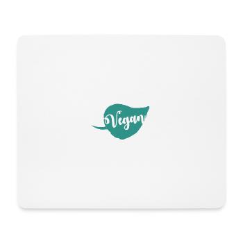 Vegan vegetarian animal welfare gift idea - Mouse Pad (horizontal) - white - Front