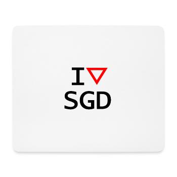 I love SGD - Mousepad (Querformat) - Weiß - Vorne