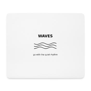 Wellen - Mousepad (Querformat) - Weiß - Vorne