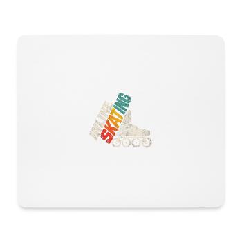 Inline Skating Retro Rollschuh Design - Mousepad (Querformat) - Weiß - Vorne