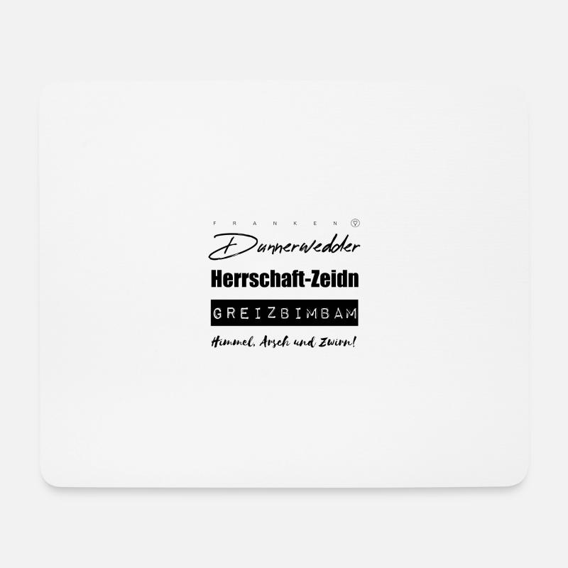 Franken Fluche - Mousepad (Querformat) - Weiß