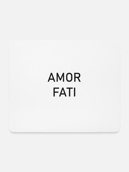Amor Fati - Liebe dein Schicksal - Nietzsche - Mousepad (Querformat) - Weiß