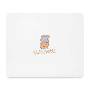Retro-Spielekonsole "OLDSCHOOL" - Mousepad (Querformat) - Weiß - Vorne