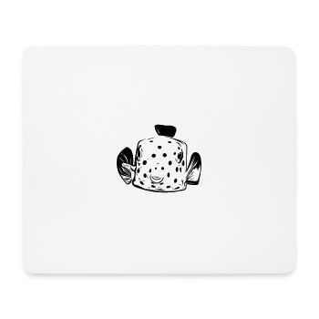 Poisson-valise - Tapis de souris (format paysage) - blanc - Devant