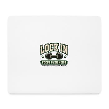Lock In – Fokus statt Lärm - Mousepad (Querformat) - Weiß - Vorne
