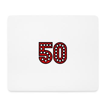 50. 50 YEARS. 50th ANNIVERSARY. 50 YEARS ANNIVERSARY. - Mouse Pad (horizontal) - white - Front
