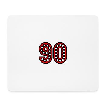 90. 90 ANS. 90e ANNIVERSAIRE. ANNIVERSAIRE 90 ANS. - Tapis de souris (format paysage) - blanc - Devant