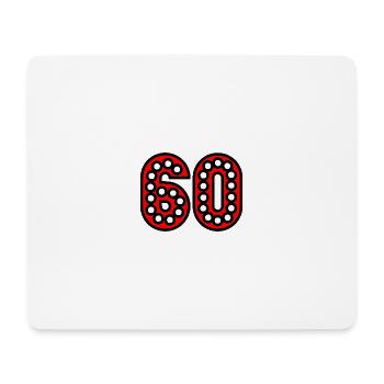 60. 60 JAHRE. 60-JÄHRIGES JUBILÄUM. 60. GEBURTSTAG. - Mousepad (Querformat) - Weiß - Vorne