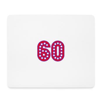 60. 60 JAHRE. 60-JÄHRIGES JUBILÄUM. 60. GEBURTSTAG. - Mousepad (Querformat) - Weiß - Vorne