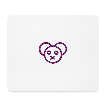 Neon Bärenkopf X-Mund - Mousepad (Querformat) - Weiß - Vorne