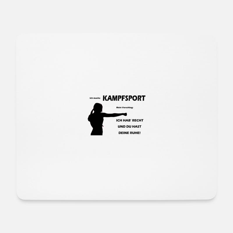 T-Shirt/Accessoire Kampfsport-Recht und Ruhe - Mousepad (Querformat) - Weiß