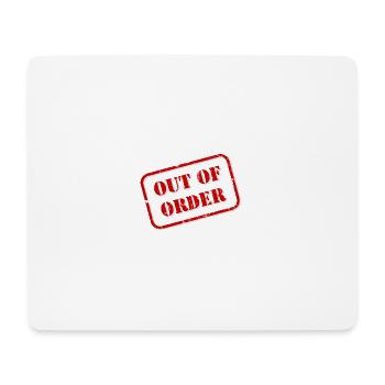 OUT OF ORDER - aesthatic - line art - Mouse Pad (horizontal) - white - Front