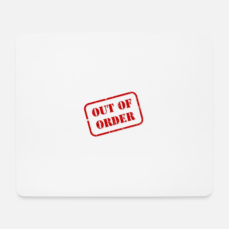 OUT OF ORDER - ästhetisch - Linienkunst - Mousepad (Querformat) - Weiß