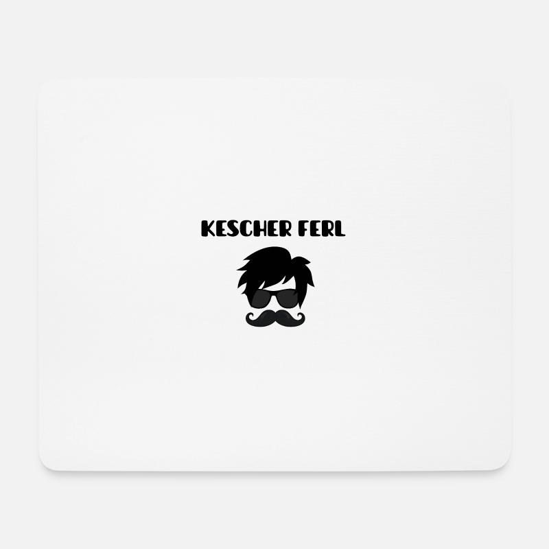 Handsome Guy Motif - Mouse Pad (horizontal) - white