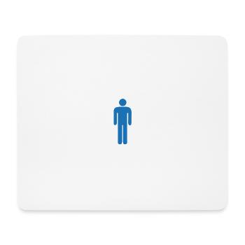 Mann WC - Mousepad (Querformat) - Weiß - Vorne