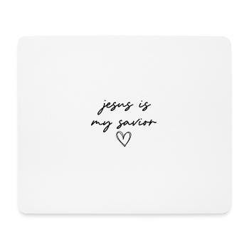 jesus is my savior - Mousepad (Querformat) - Weiß - Vorne