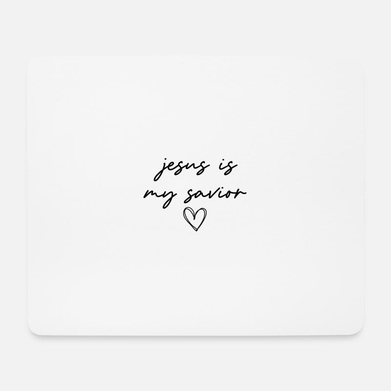 jesus is my savior - Mousepad (Querformat) - Weiß