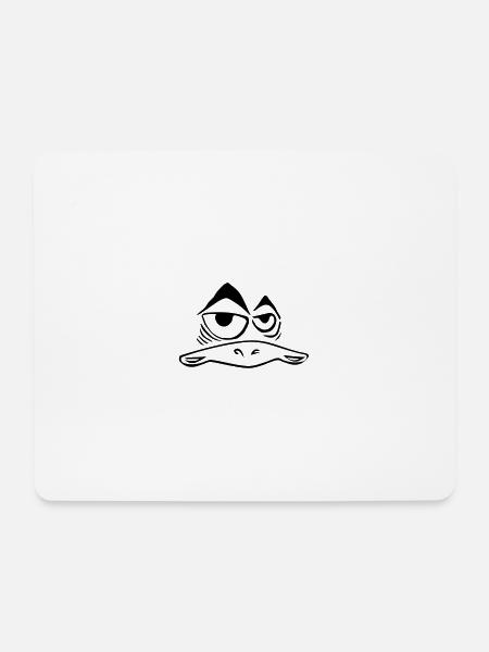Lustig schräger Vogel - Mousepad (Querformat) - Weiß