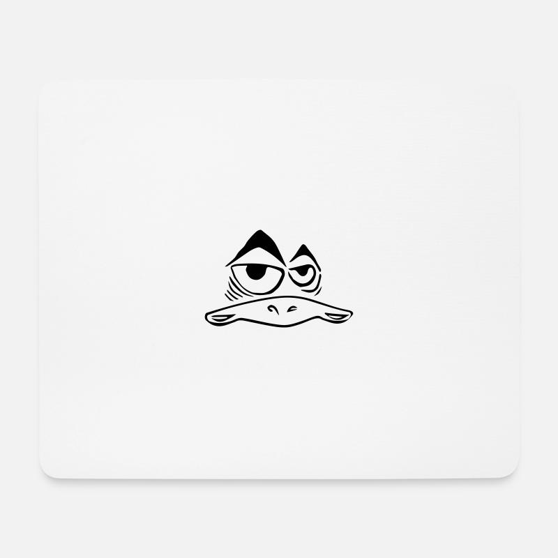 Lustig schräger Vogel - Mousepad (Querformat) - Weiß